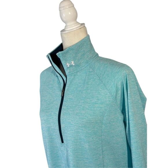 Under Armour Threadborne light blue 1/4 zip pullover - L - Picture 2 of 7
